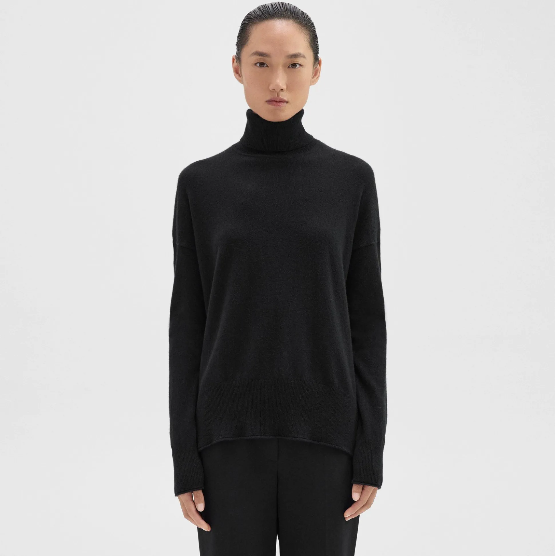 Theory Karenia Turtleneck Sweater In Cashmere-Women Sweaters + Cardigans