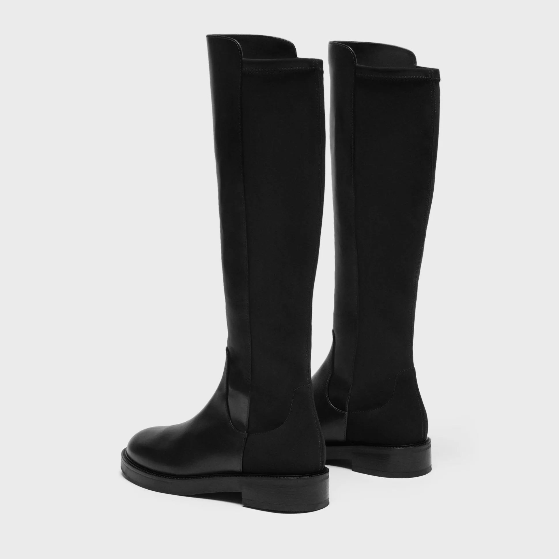 Theory Knee-High Pull-On Boot In Leather-Women Shoes
