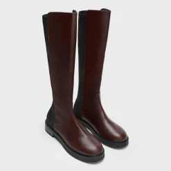 Theory Knee-High Pull-On Boot In Leather-Women Shoes