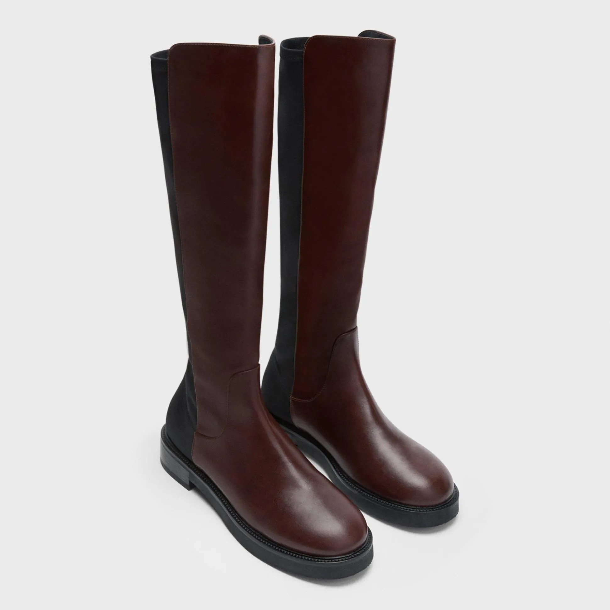Theory Knee-High Pull-On Boot In Leather-Women Shoes