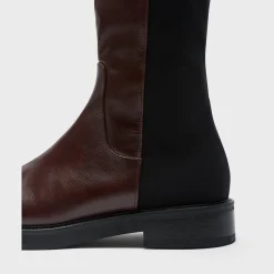 Theory Knee-High Pull-On Boot In Leather-Women Shoes