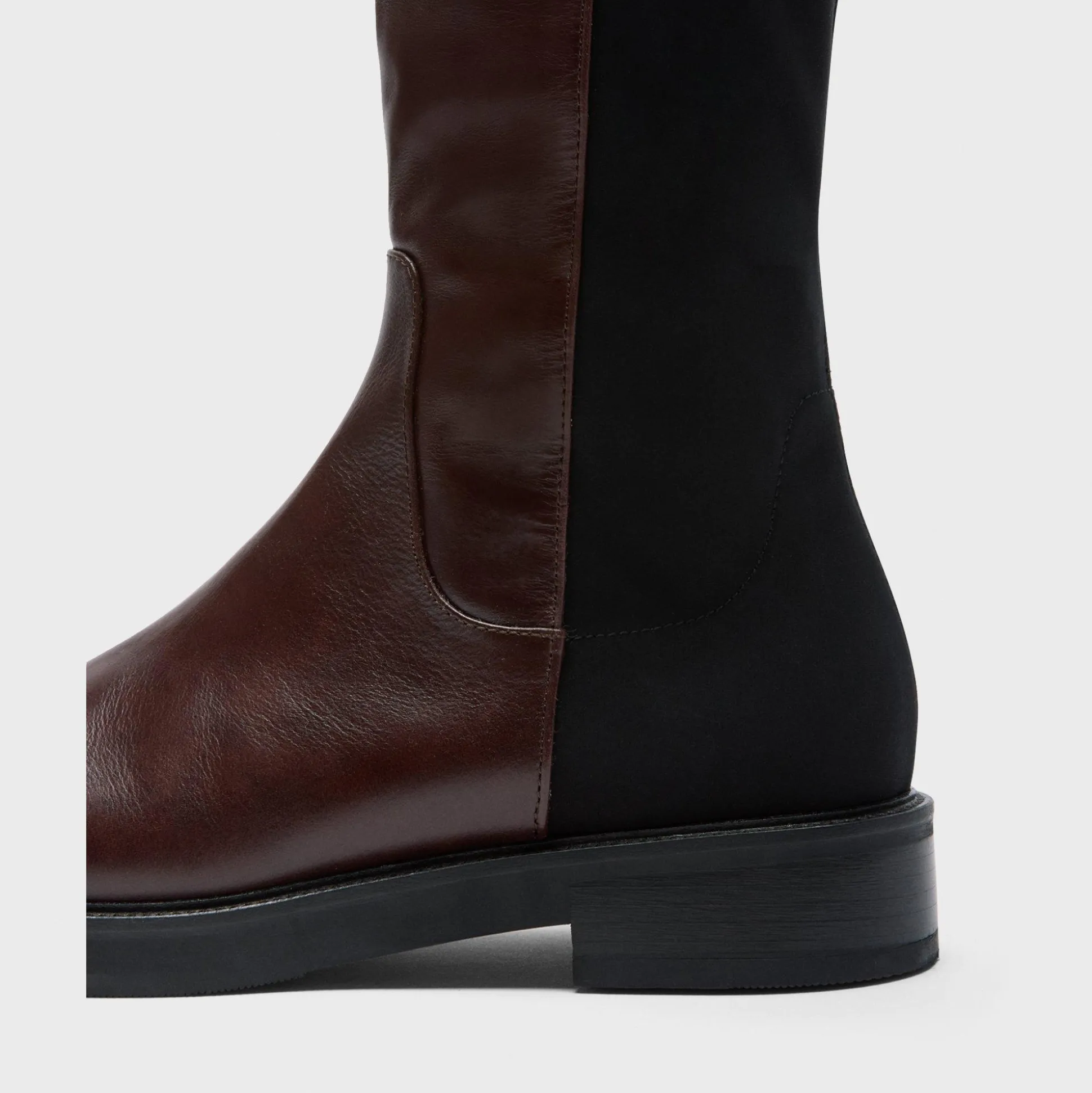 Theory Knee-High Pull-On Boot In Leather-Women Shoes
