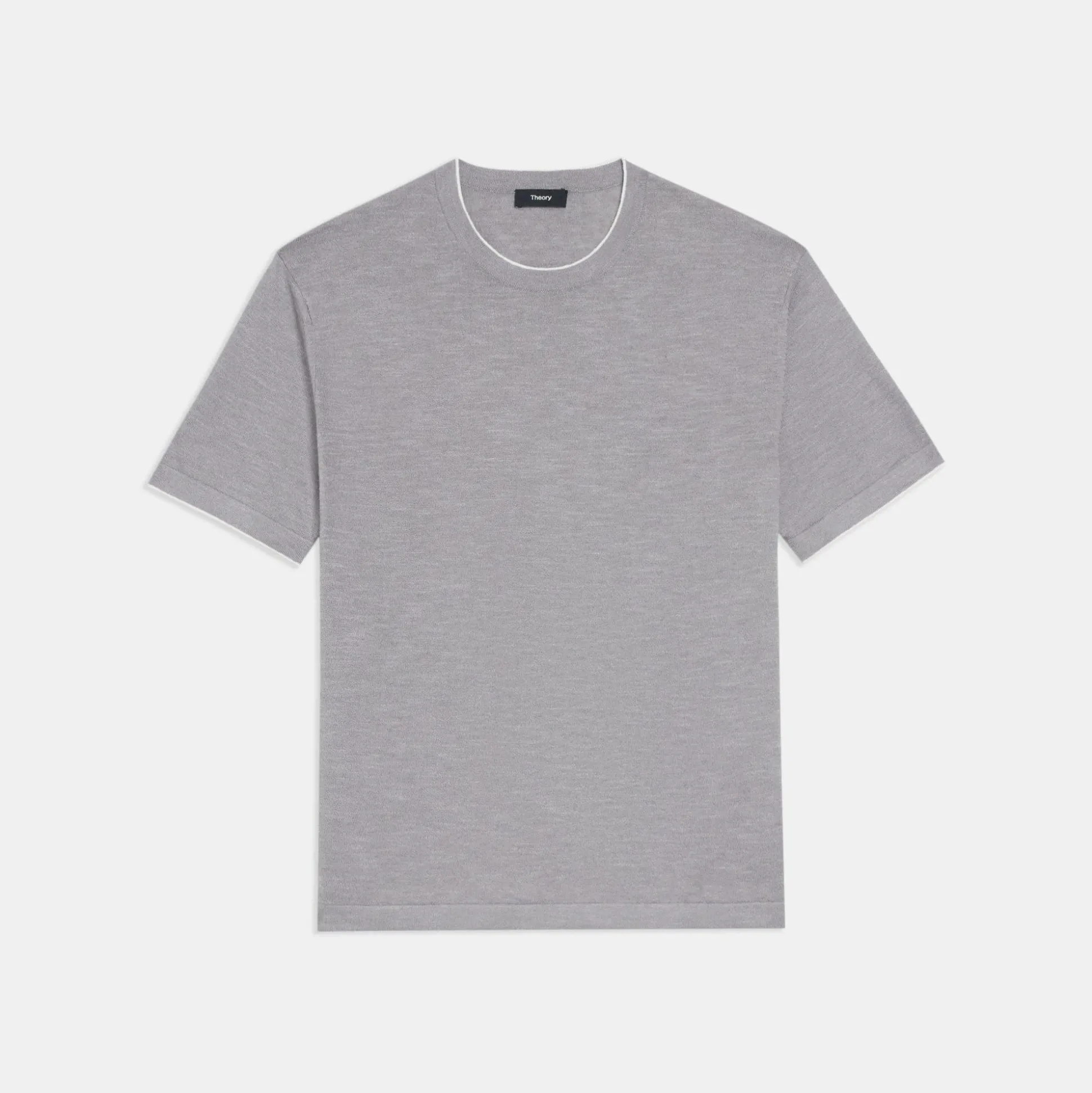 Theory Kolben Short-Sleeve Tee In Cotton-Linen-Men T-shirts + Polos|Sweaters + Cardigans