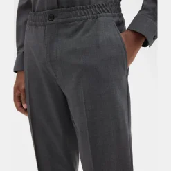 Theory Larin Drawstring Pant In Stretch Wool-Men Pants