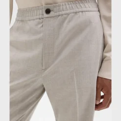 Theory Larin Drawstring Pant In Stretch Wool-Men Pants