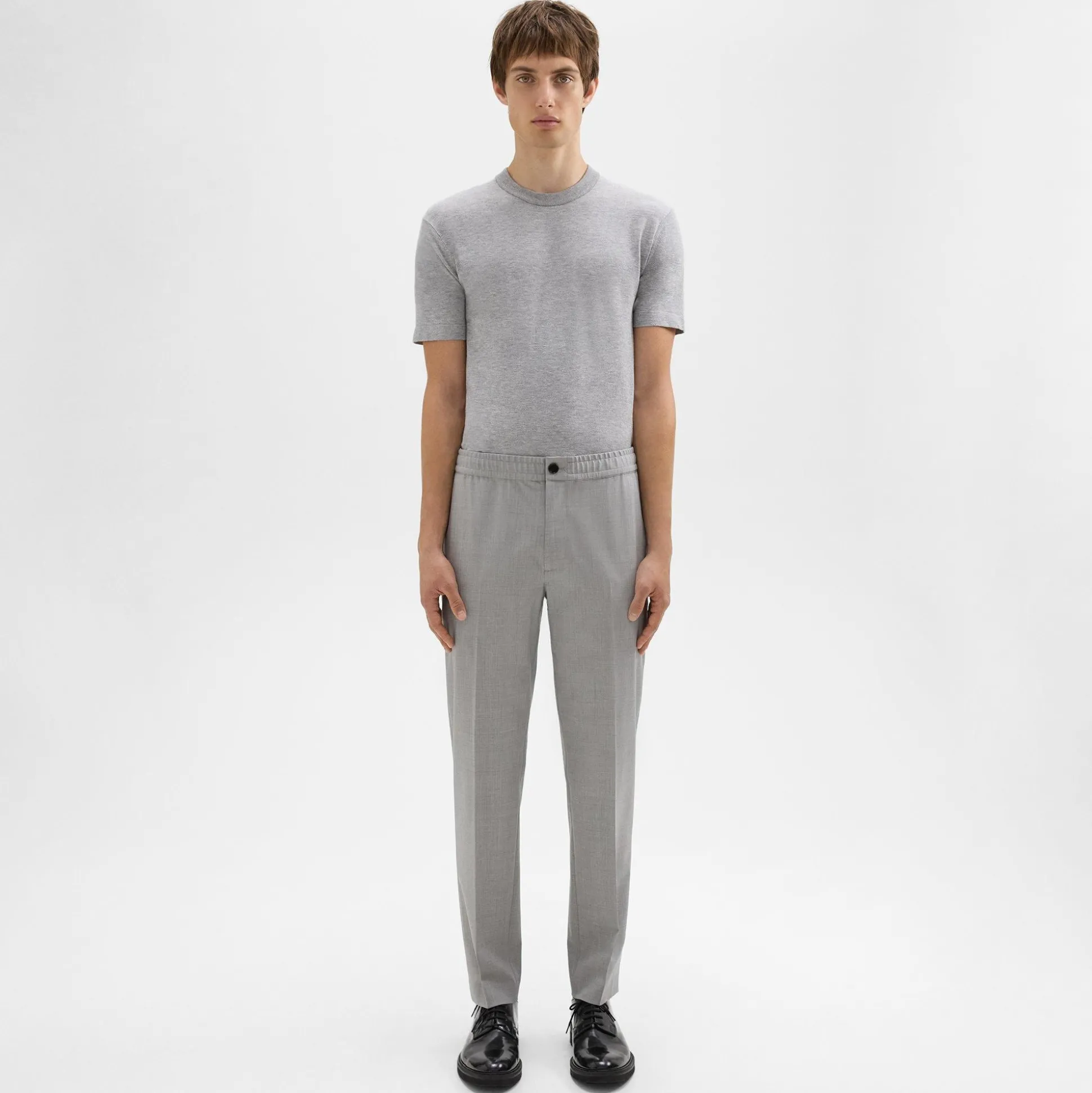 Theory Larin Drawstring Pant In Stretch Wool-Men Pants