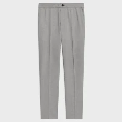 Theory Larin Drawstring Pant In Stretch Wool-Men Pants