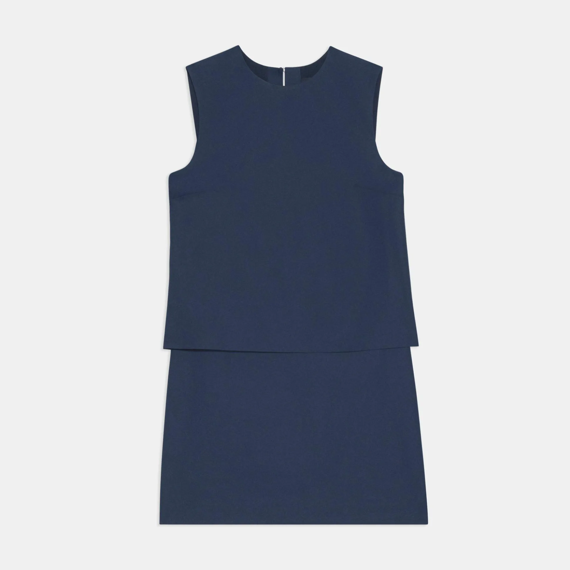 Theory Layered Shift Dress In Cotton-Women Dresses