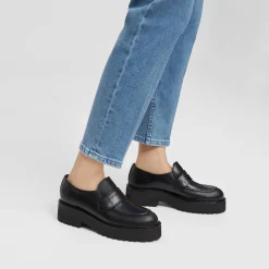 Theory Leather Platform Loafer-Women Shoes