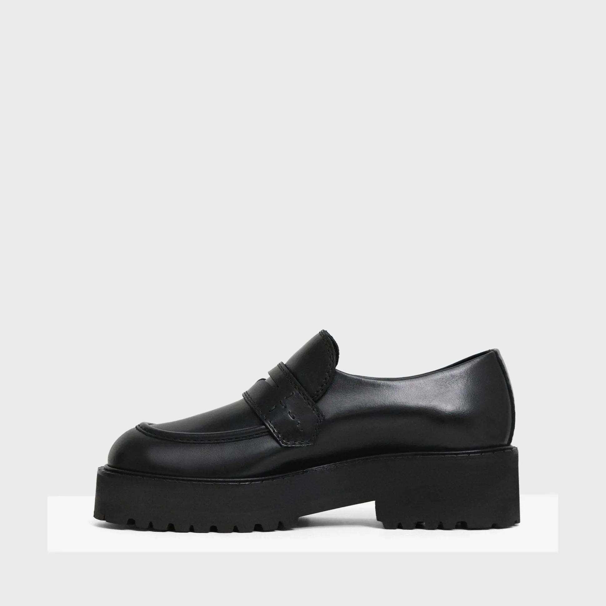Theory Leather Platform Loafer-Women Shoes