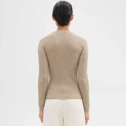 Theory Long-Sleeve Tee In Regal Wool-Women Sweaters + Cardigans
