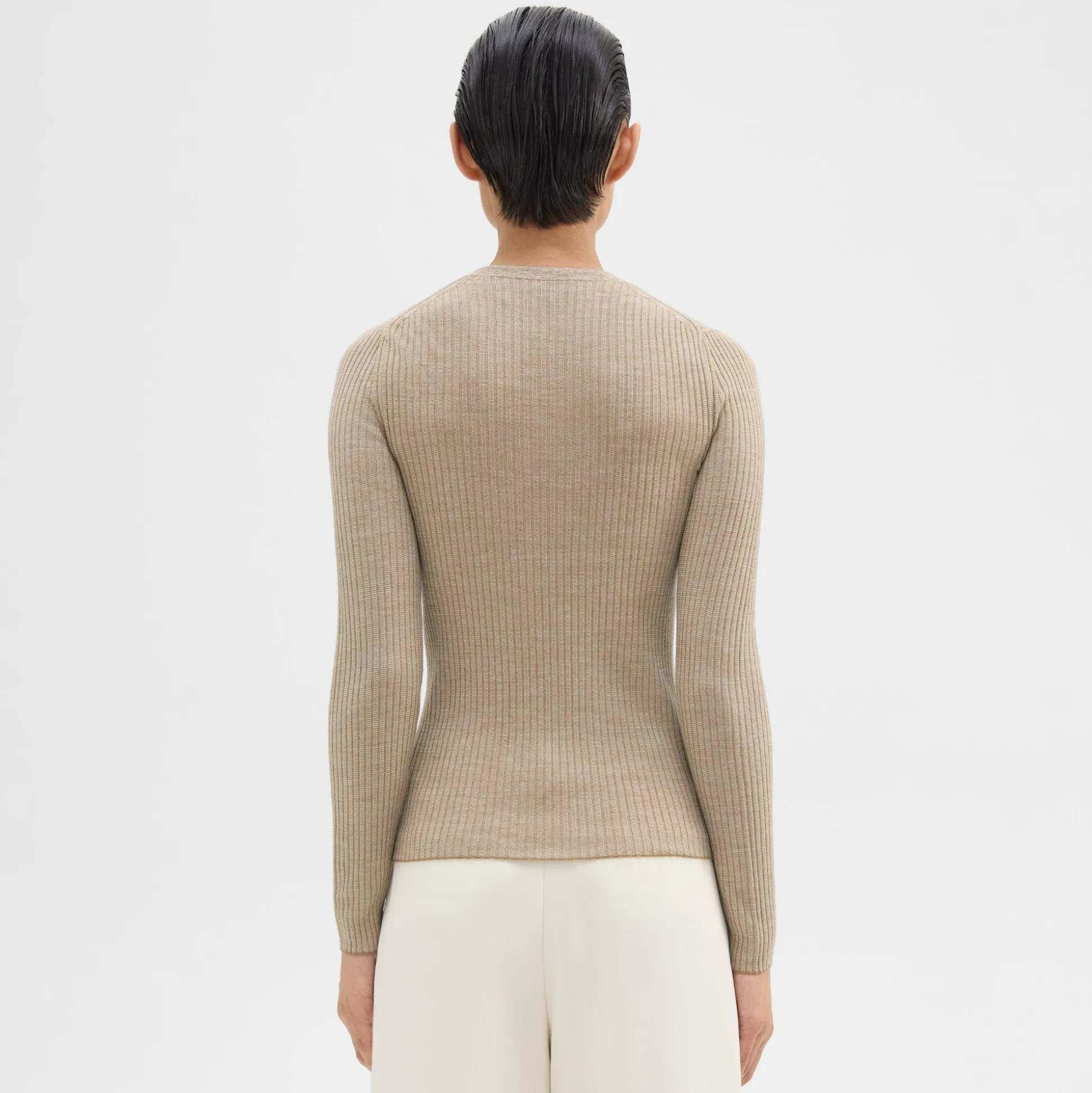 Theory Long-Sleeve Tee In Regal Wool-Women Sweaters + Cardigans