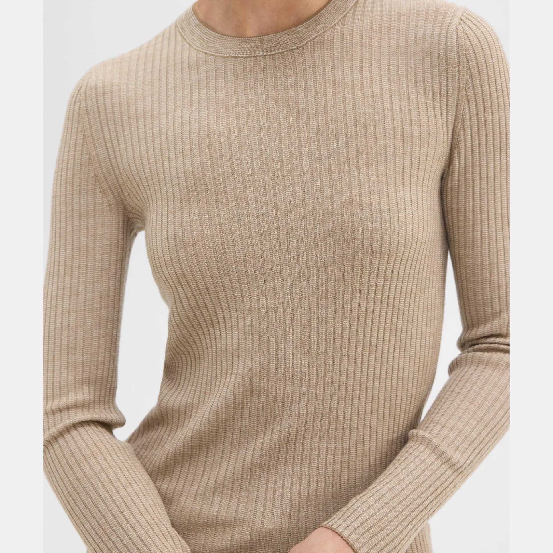 Theory Long-Sleeve Tee In Regal Wool-Women Sweaters + Cardigans