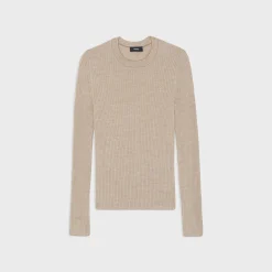 Theory Long-Sleeve Tee In Regal Wool-Women Sweaters + Cardigans