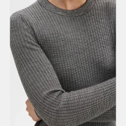 Theory Long-Sleeve Tee In Regal Wool-Women Sweaters + Cardigans