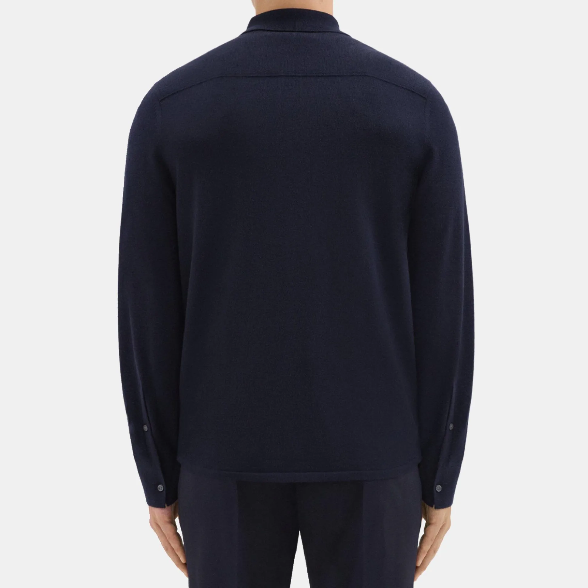 Theory Lorean Shirt In Merino Wool-Men Sweaters + Cardigans