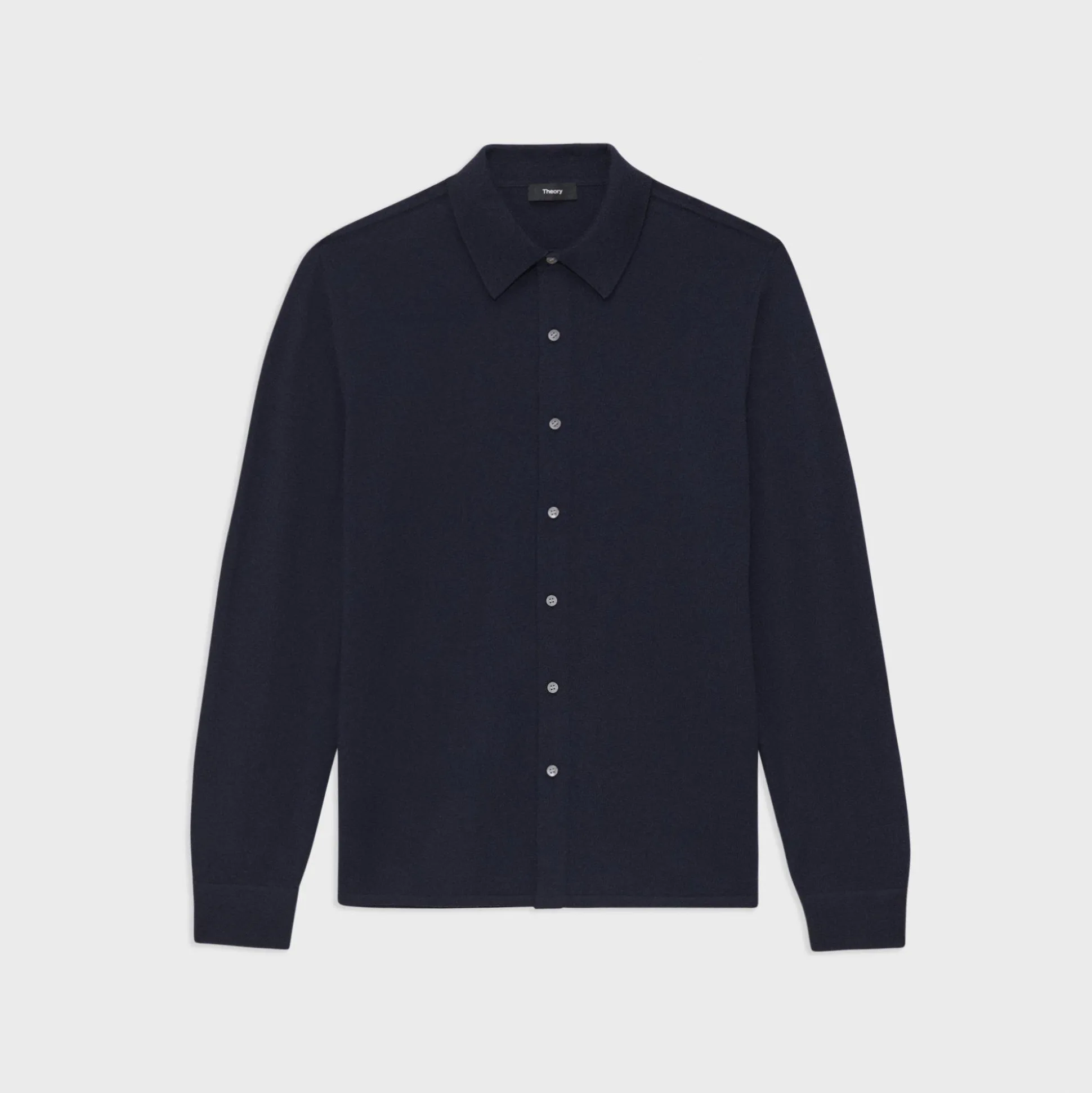 Theory Lorean Shirt In Merino Wool-Men Sweaters + Cardigans