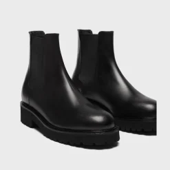 Theory Lug Chelsea Booties In Leather-Women Shoes