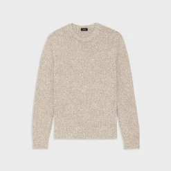 Theory Mauno Crewneck Sweater In Heathered Cotton-Men Sweaters + Cardigans