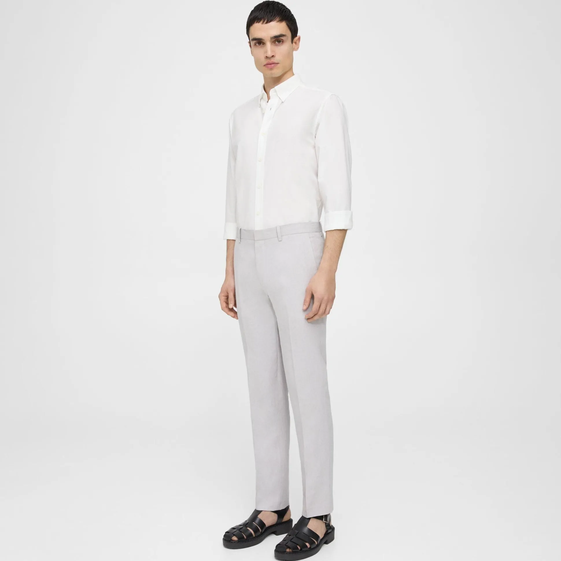 Theory Mayer Pant In Galena Linen-Men Suits|Pants