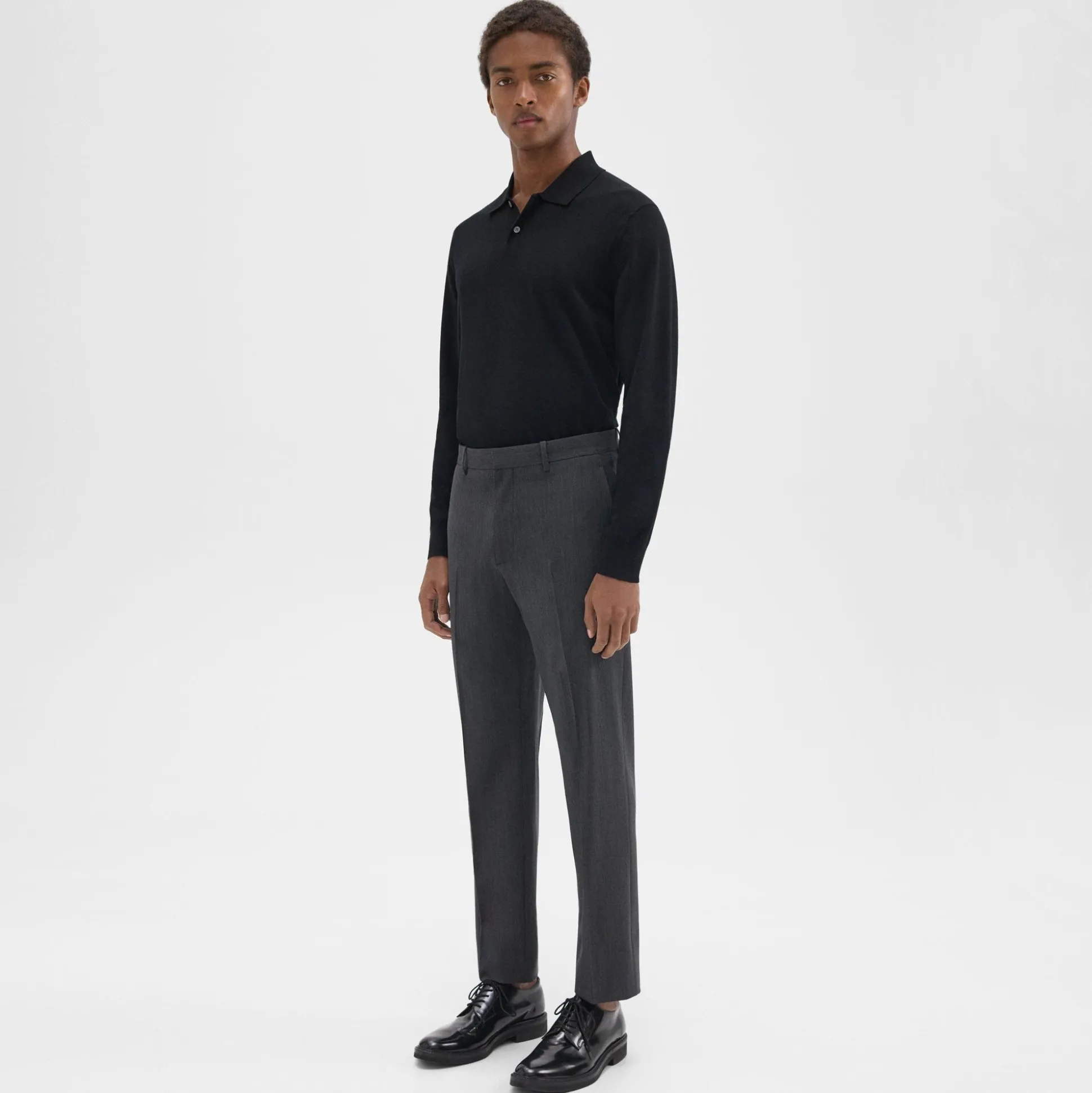 Theory Mayer Pant In Herringbone Stretch Wool-Men Suits|Pants