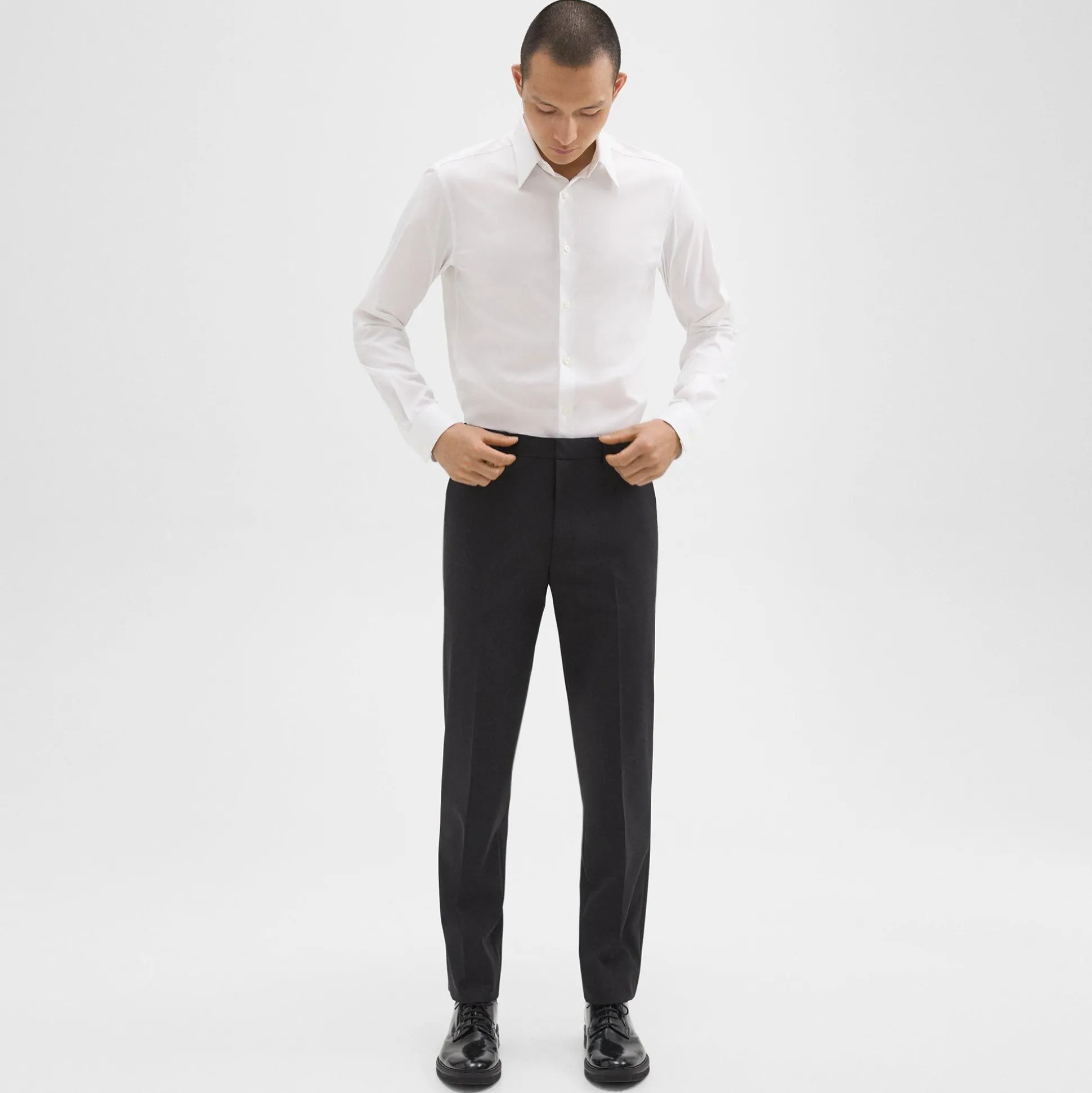 Theory Mayer Pant In Stretch Wool-Men Suits|Pants