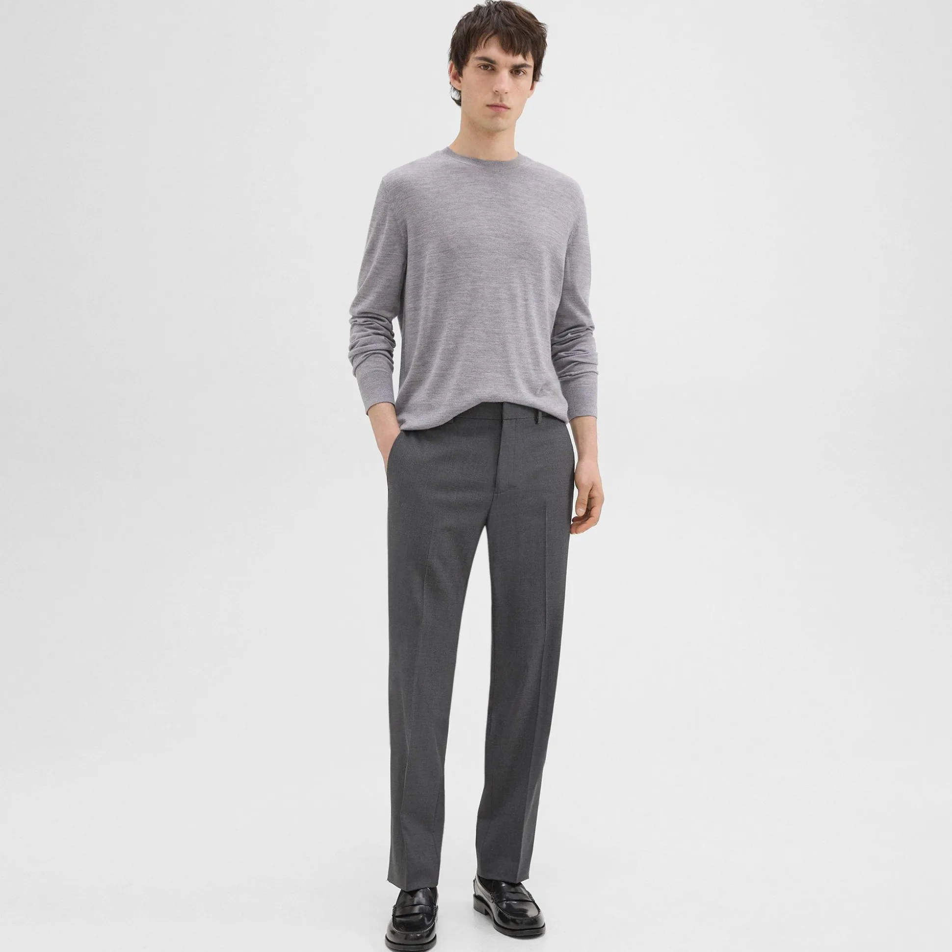 Theory Mayer Pant In Stretch Wool-Men Suits|Pants