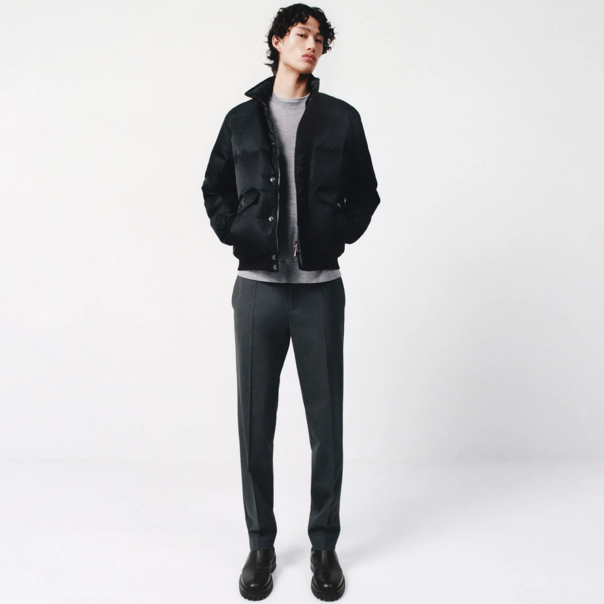 Theory Mayer Pant In Stretch Wool-Men Suits|Pants