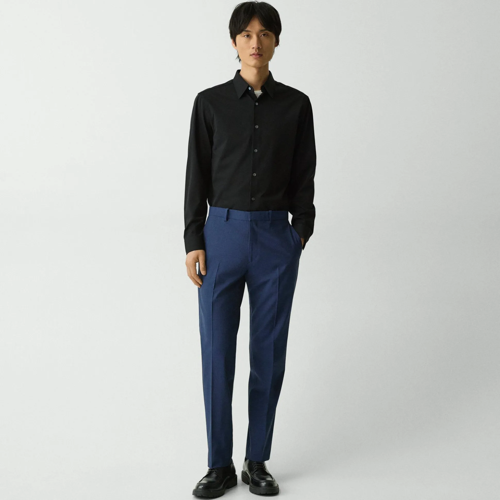 Theory Mayer Pant In Stretch Wool-Men Suits|Pants