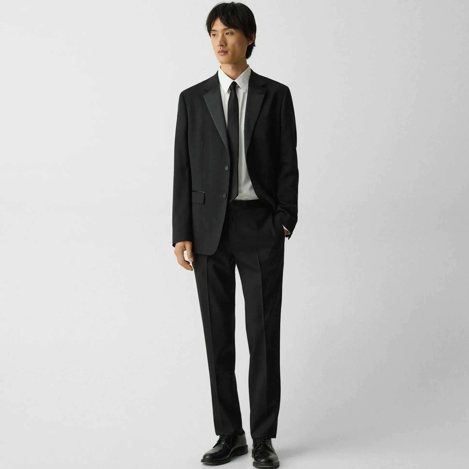 Theory Mayer Tuxedo Pant In Stretch Wool-Men Suits|Pants