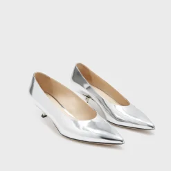 Theory Micro Pump In Metallic Leather-Women Shoes