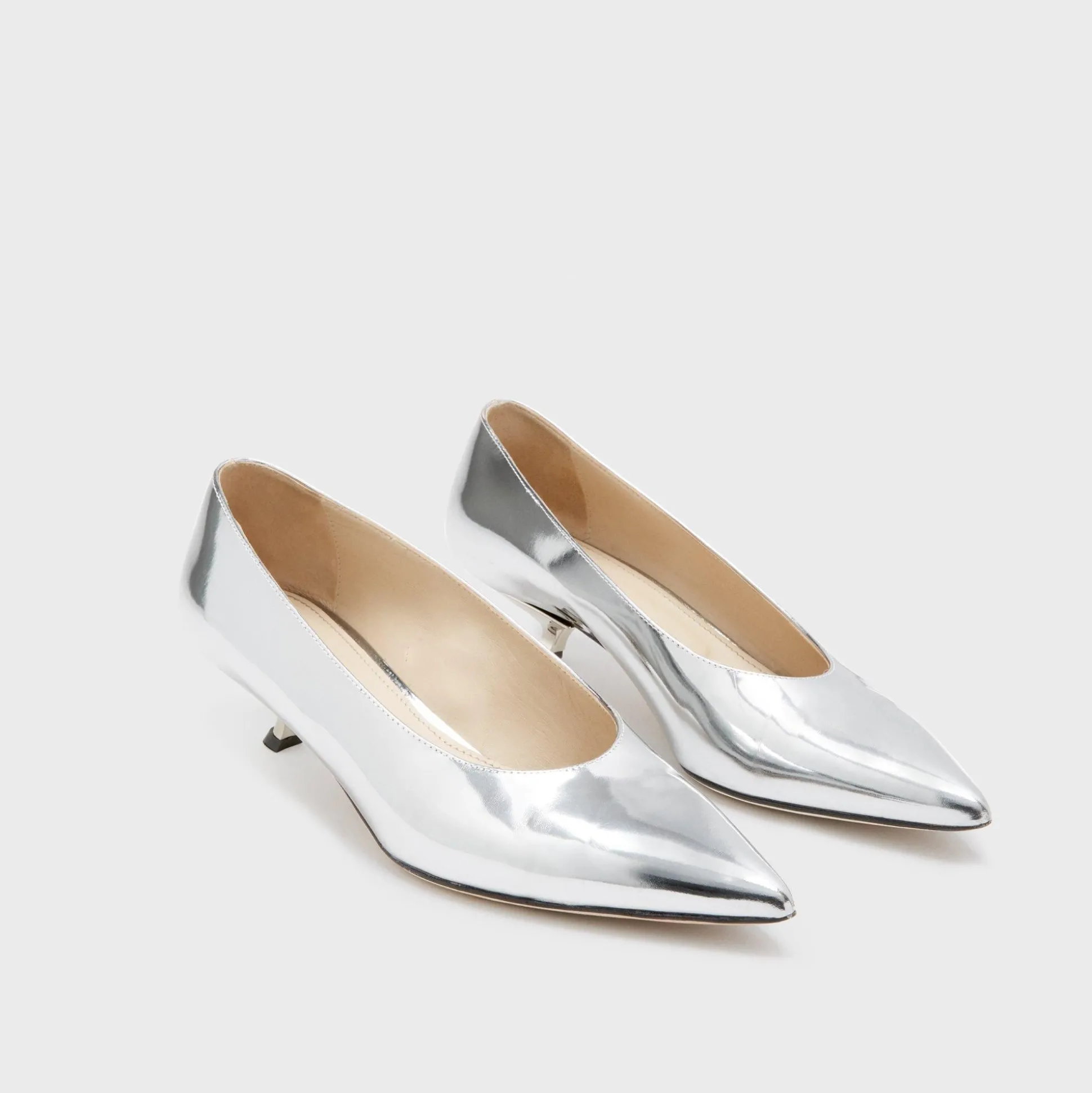 Theory Micro Pump In Metallic Leather-Women Shoes