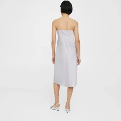 Theory Midi Slip Dress In Satin-Women Dresses