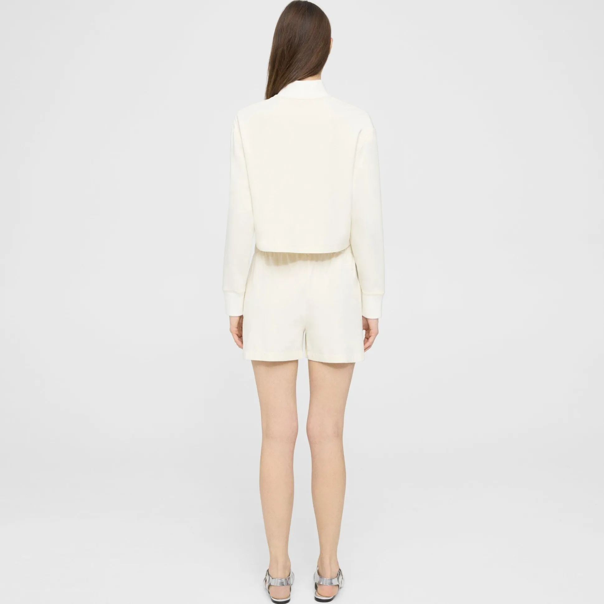Theory Mini Pull-On Short In Double-Knit Jersey-Women Shorts|Pants