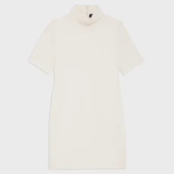 Theory Mini Roll Neck Dress In Admiral Crepe-Women Dresses