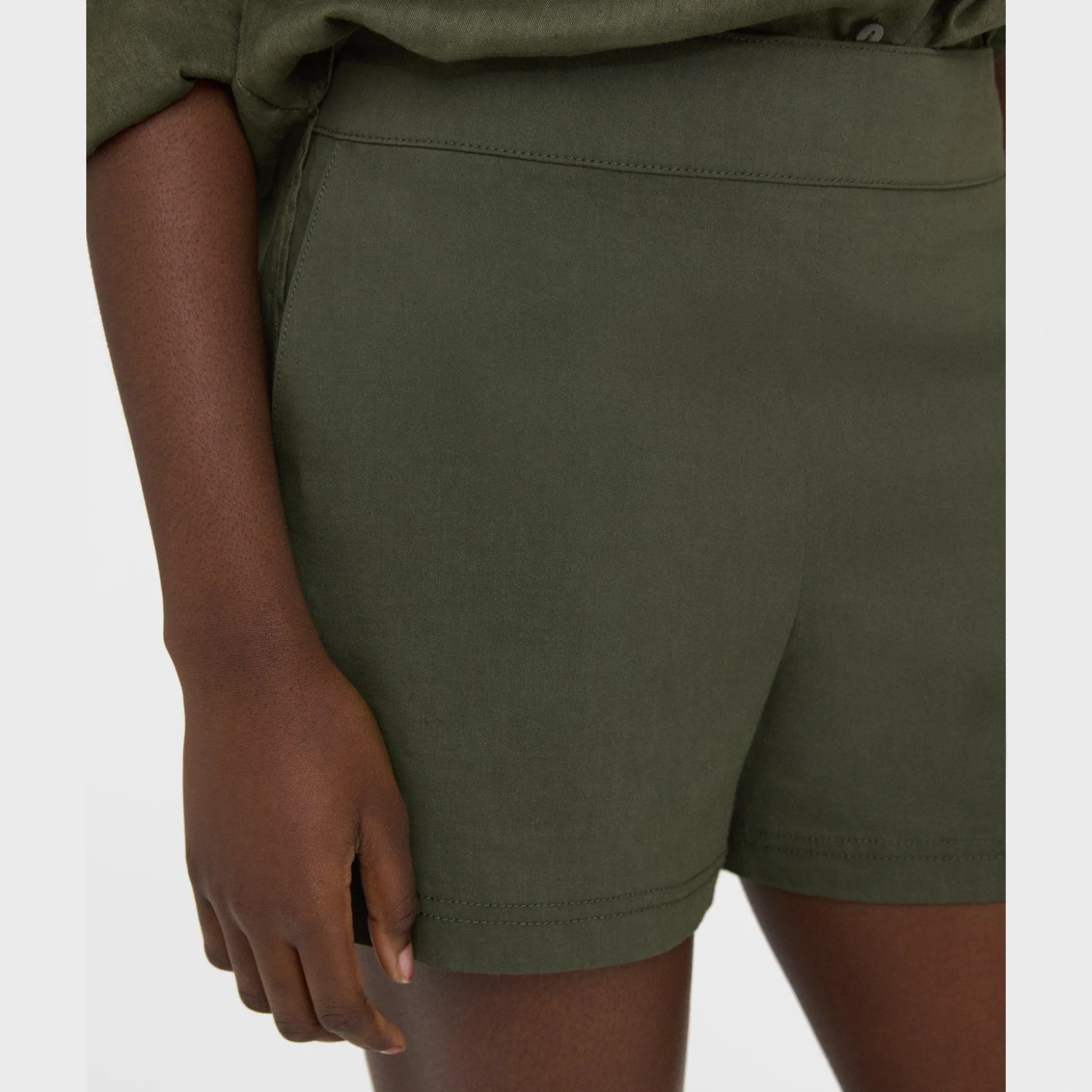 Theory Mini Short In Good Linen-Women Shorts|Pants
