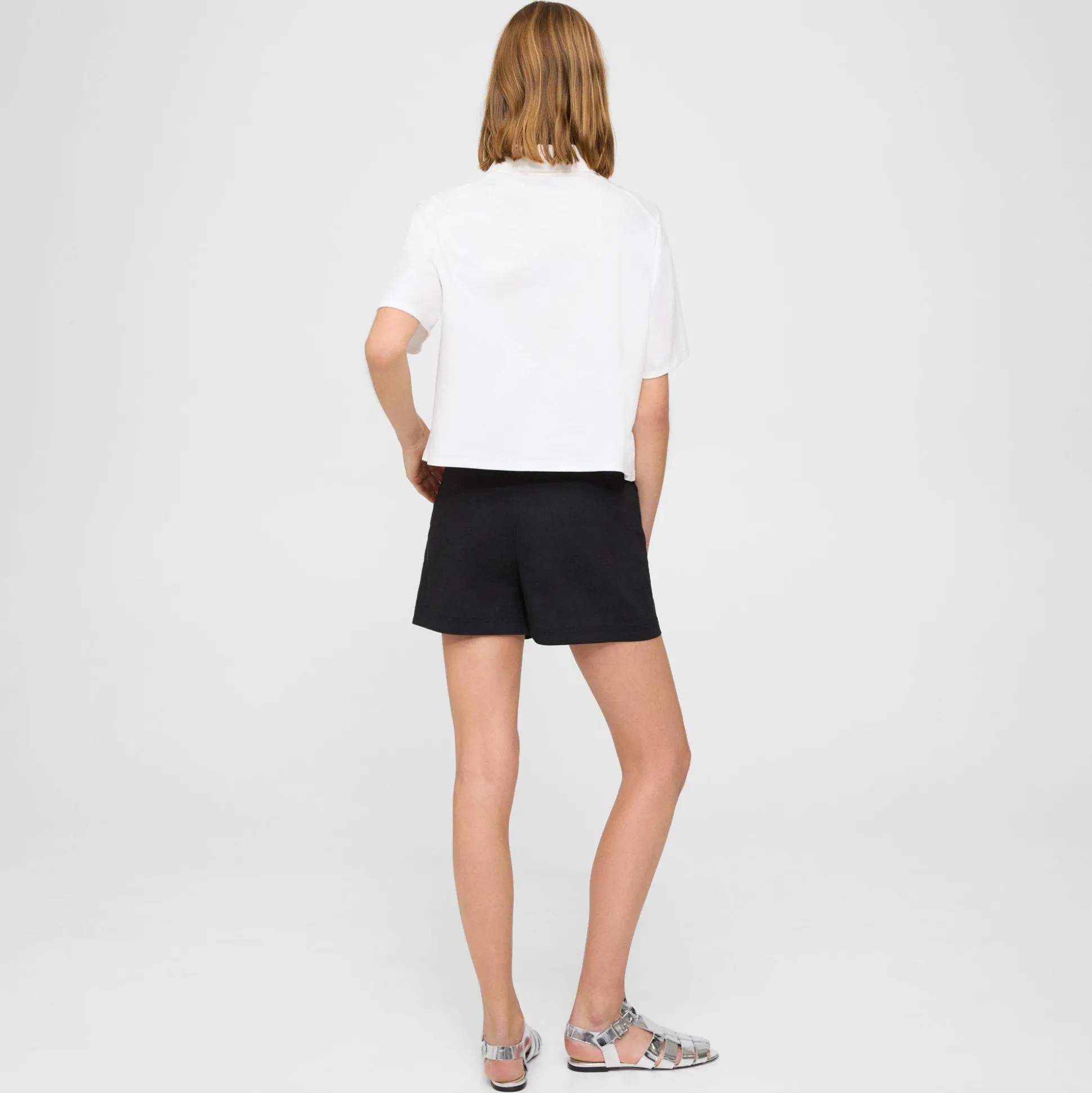 Theory Mini Short In Good Linen-Women Pants|Shorts