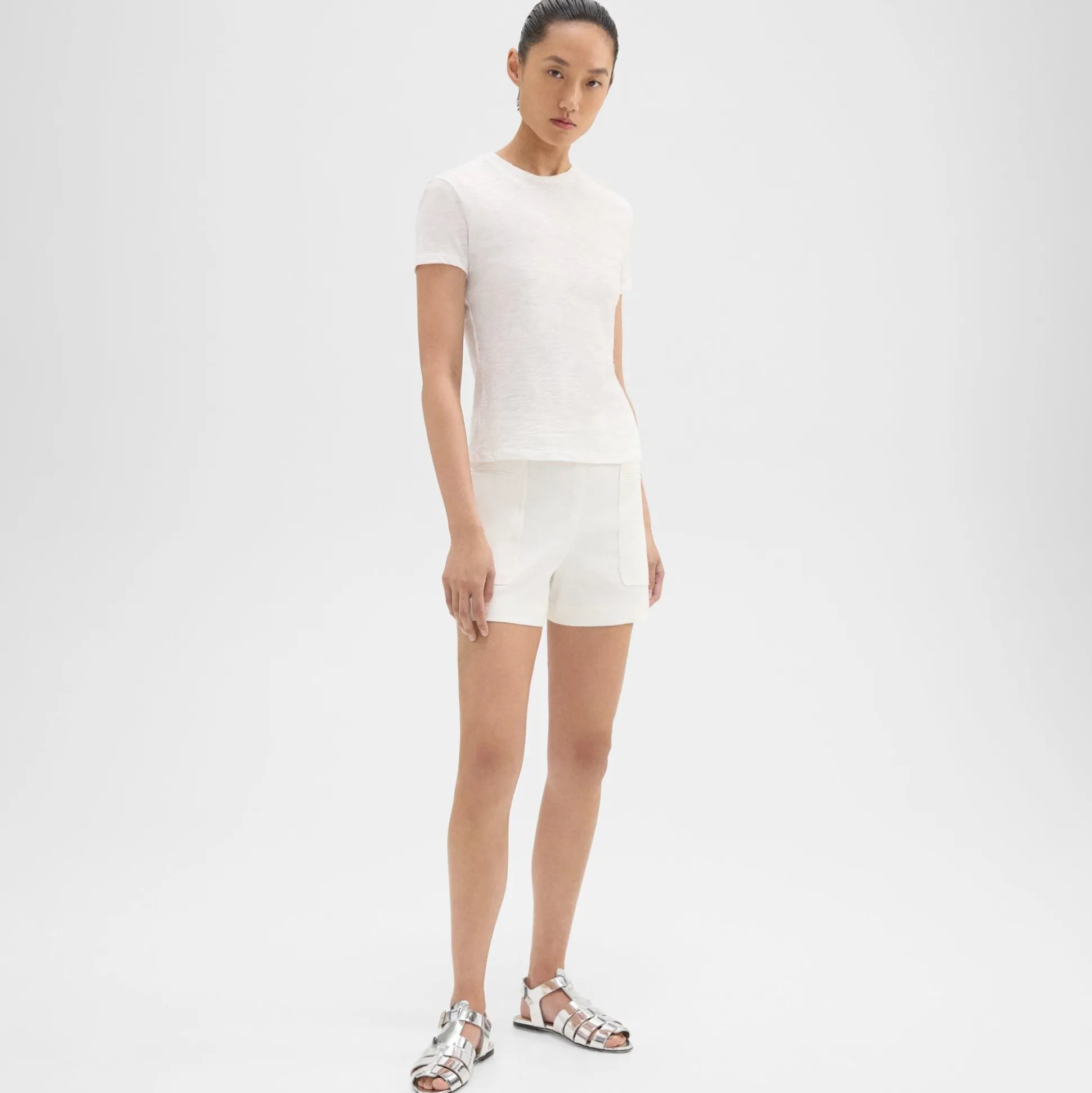 Theory Mini Utility Short In Good Linen-Women Shorts|Pants