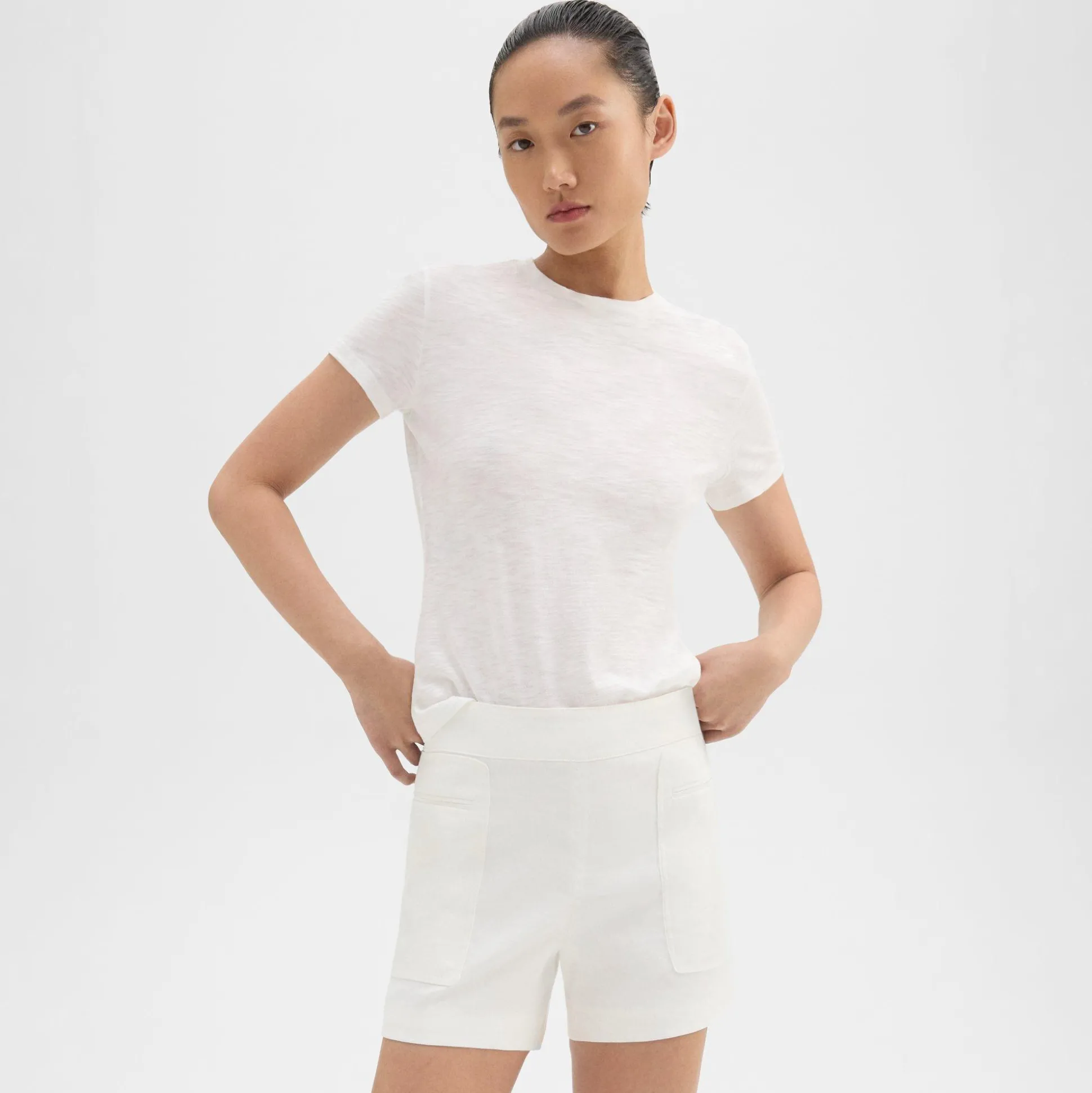 Theory Mini Utility Short In Good Linen-Women Shorts|Pants