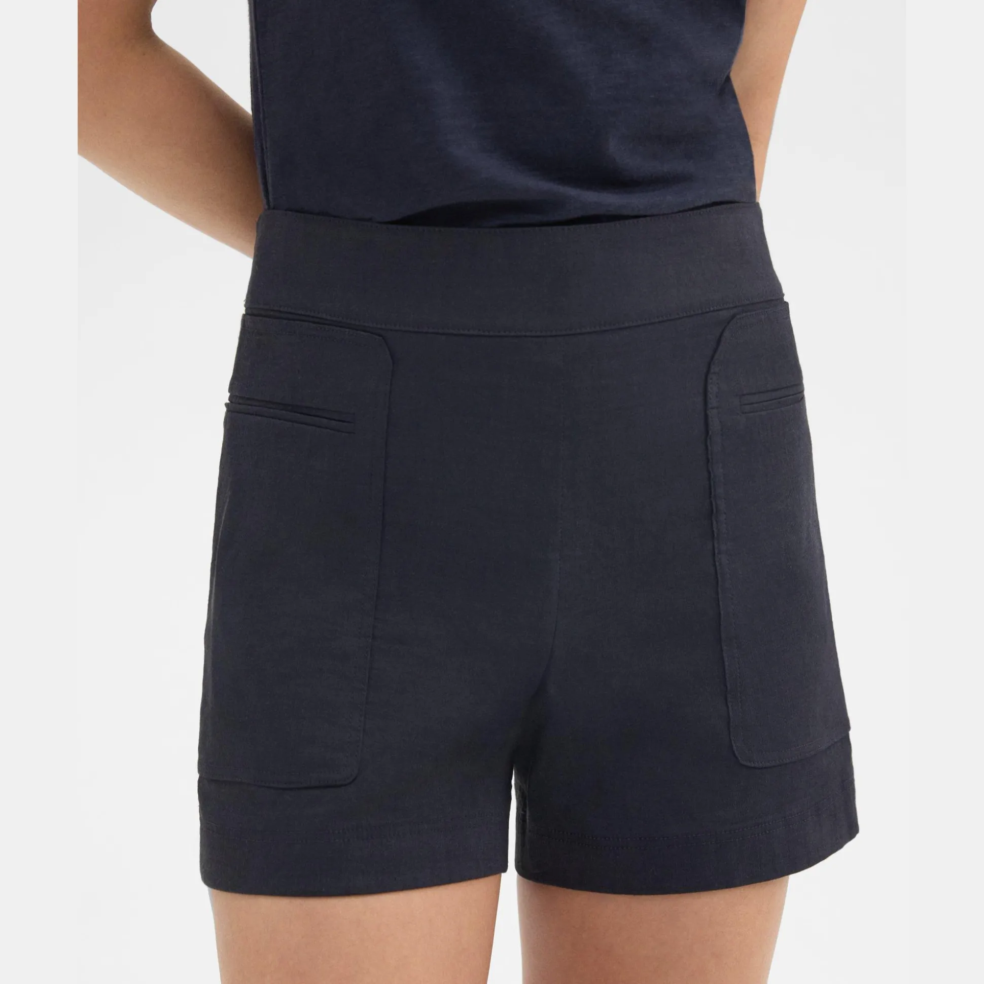 Theory Mini Utility Short In Good Linen-Women Shorts|Pants