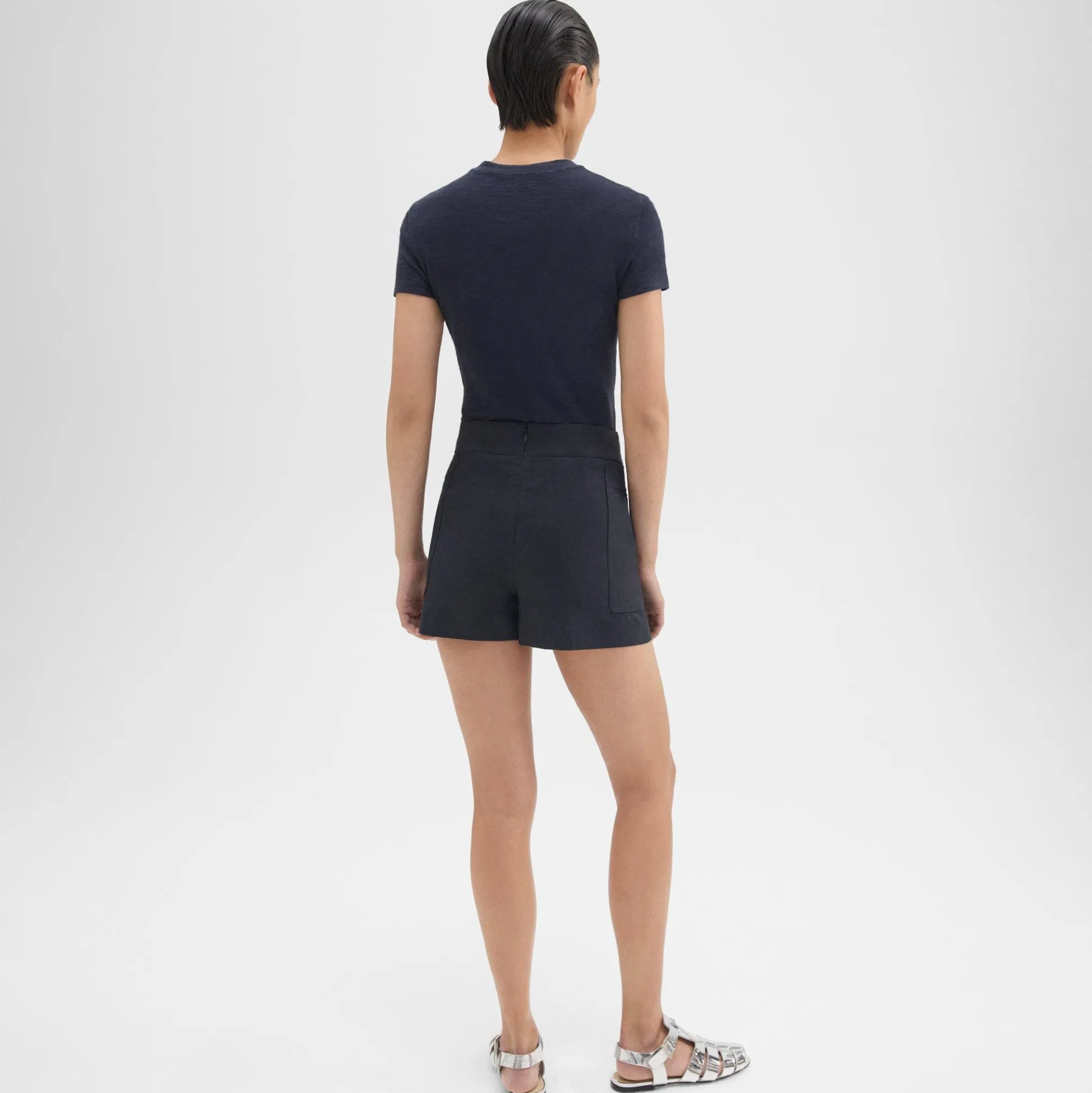 Theory Mini Utility Short In Good Linen-Women Shorts|Pants