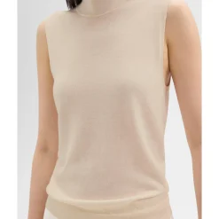 Theory Mock Neck Sweater Shell In Regal Wool-Women Sweaters + Cardigans