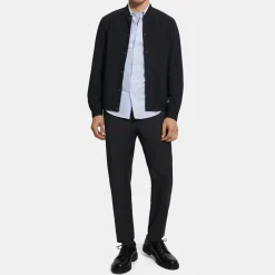 Theory Murphy Bomber Jacket In Precision Ponte-Men Outerwear|Blazers + Jackets