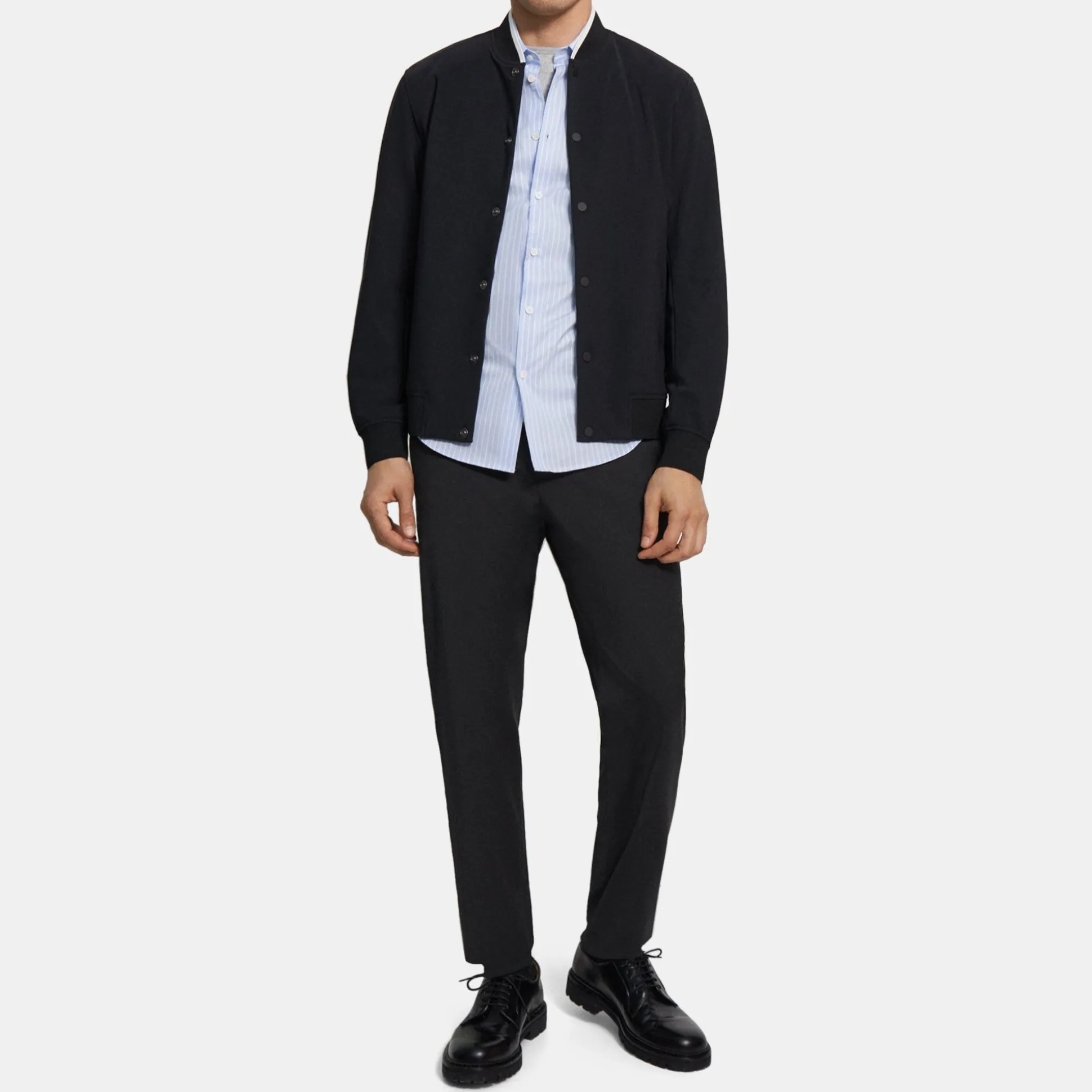 Theory Murphy Bomber Jacket In Precision Ponte-Men Outerwear|Blazers + Jackets