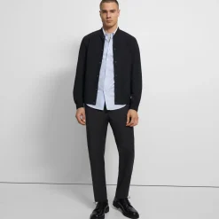 Theory Murphy Bomber Jacket In Precision Ponte-Men Outerwear|Blazers + Jackets