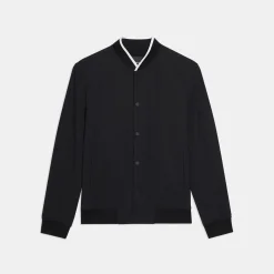 Theory Murphy Bomber Jacket In Precision Ponte-Men Outerwear|Blazers + Jackets