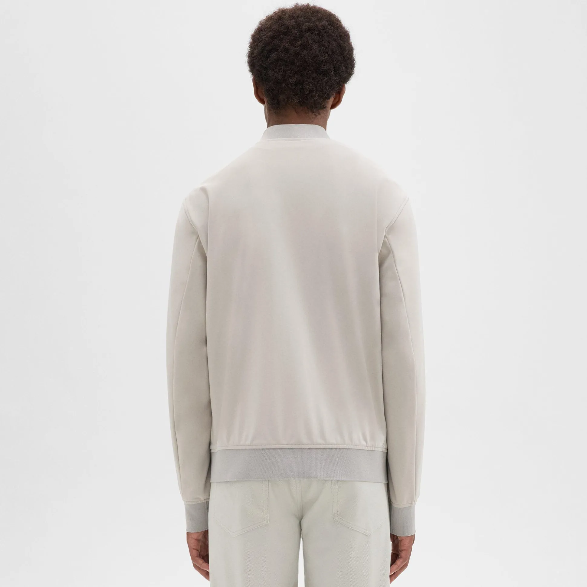 Theory Murphy Bomber Jacket In Precision Ponte-Men Outerwear