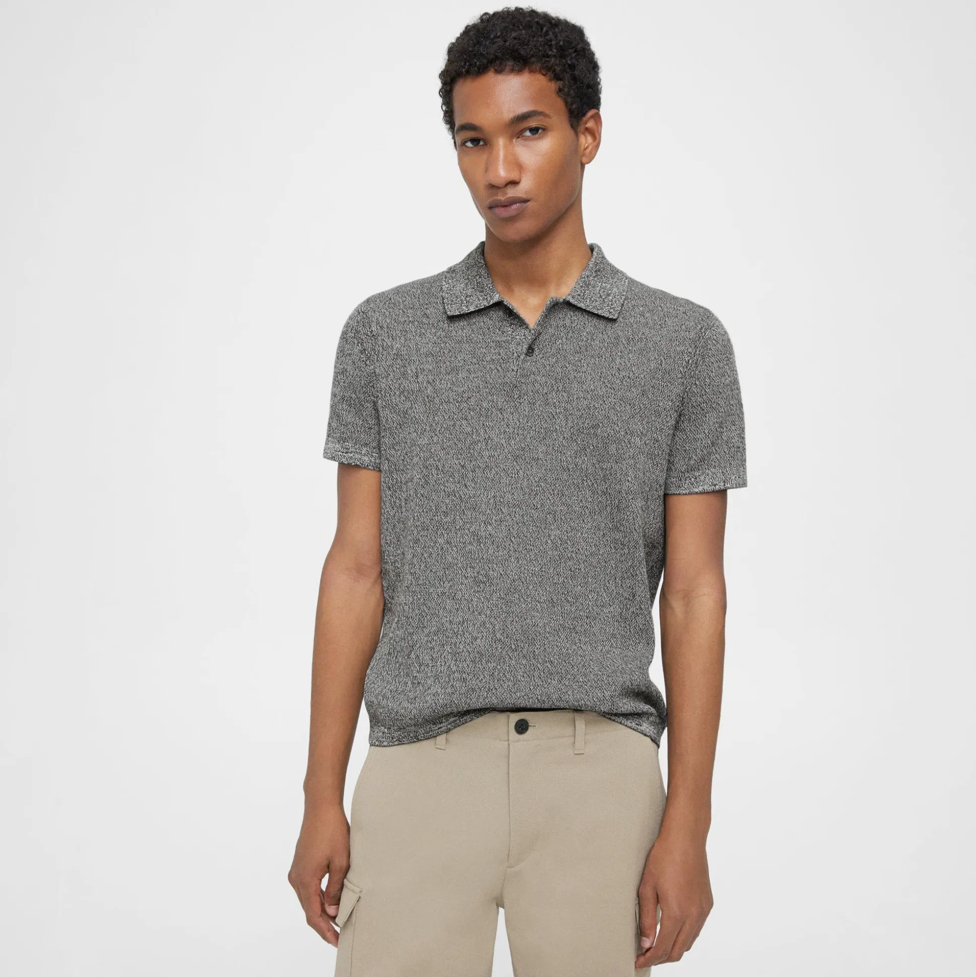 Theory Nare Polo Shirt In Cotton-Men T-shirts + Polos|Sweaters + Cardigans