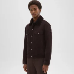 Theory Neil Trucker Jacket In Stretch Corduroy-Men Outerwear|Blazers + Jackets
