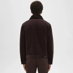 Theory Neil Trucker Jacket In Stretch Corduroy-Men Outerwear|Blazers + Jackets